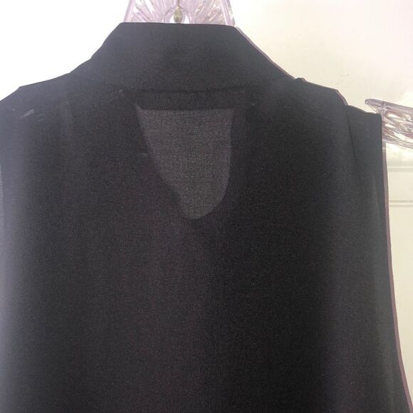Zara High Neck Button Black sleeveless blouse - Picture 8 of 10